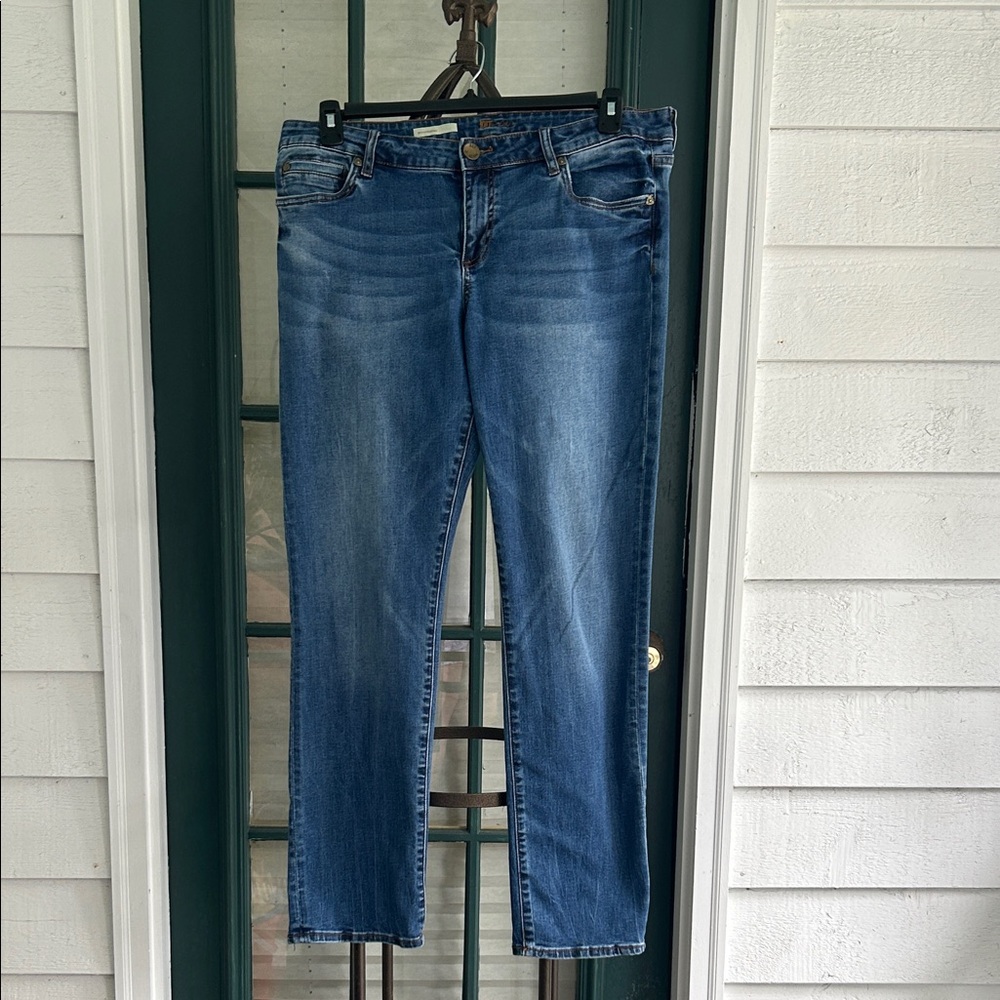 Kut from the Kloth Straight Leg Jeans - Medium Blue Wash